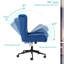 Fauteuil de direction pivotant en velours Angharad-1718068557