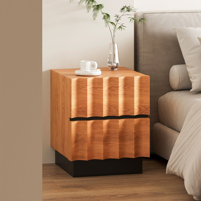21.65" Brown Standard Solid Wood Nightstands