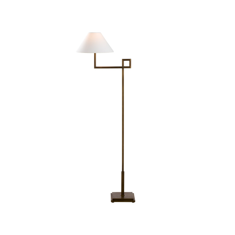 St. Dunstan Floor Lamp, Aged Brass