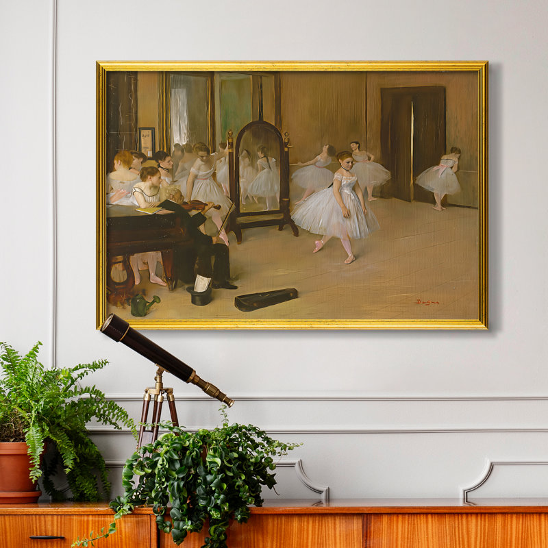 La classe de la danse, c. 1870 - Edgar Degas - Toile encadrée sur mesure, 24x34 INNER SIZE, Framed Canvas