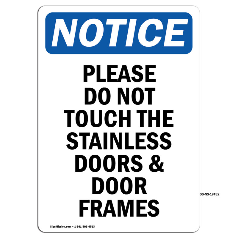 Please Do Not Touch the Stainless Sign