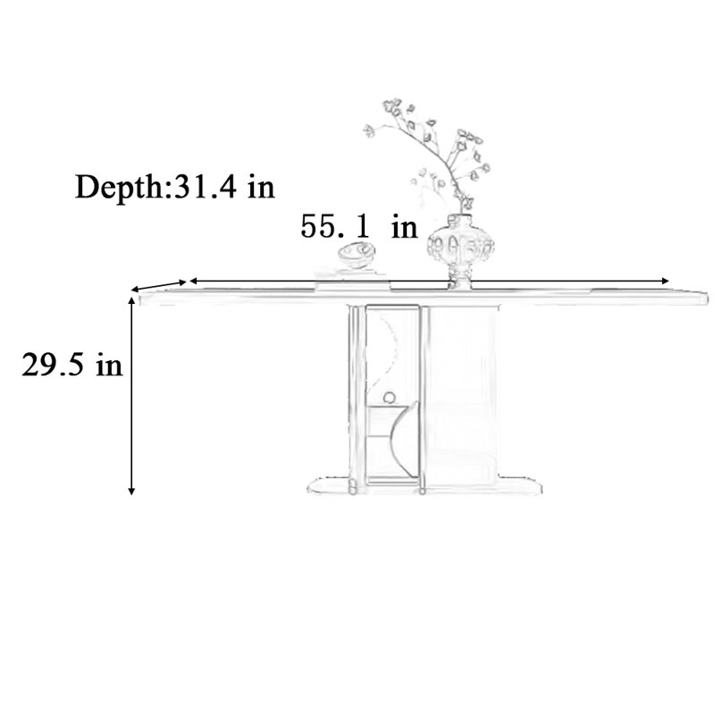 Bissonnette, H 29,5 po x L 55,1 po x l 31,4 po