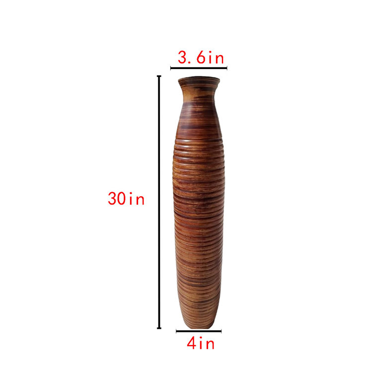 Loon Peak® Daygen Handmade Wood Floor Vase