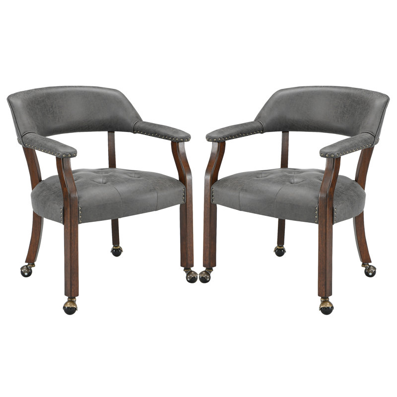 Bentley 35.5cm H Upholstered Armchair, Grey, 2