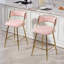 (ENSEMBLE de 2) Tabourets de bar 26 po à hauteur de comptoir Tabouret de bar en îlot de cuisine avec dossier, base et repose-pieds Corduroy-1164715092-1164715093