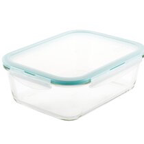 NutriChef 2 Sets of 62.07oz Stackable Premium Glass Meal-prep Food Container  W/ Airtight Locking Lid 