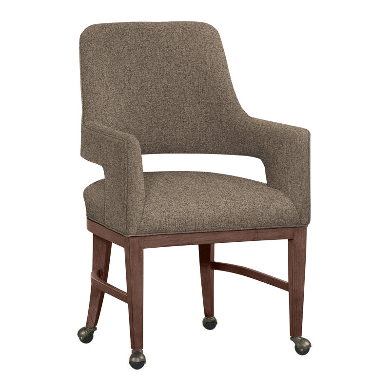 Chaise avec accoudoirs Josie, Noyer, Écorce 8789