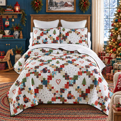 Your Lifestyle by Donna Sharp Holiday Love 2PC Twin Festive Quilt Set