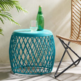 Malex Round Iron Outdoor Side Table