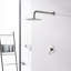 Robinet de douche mural en nickel brossé avec valve