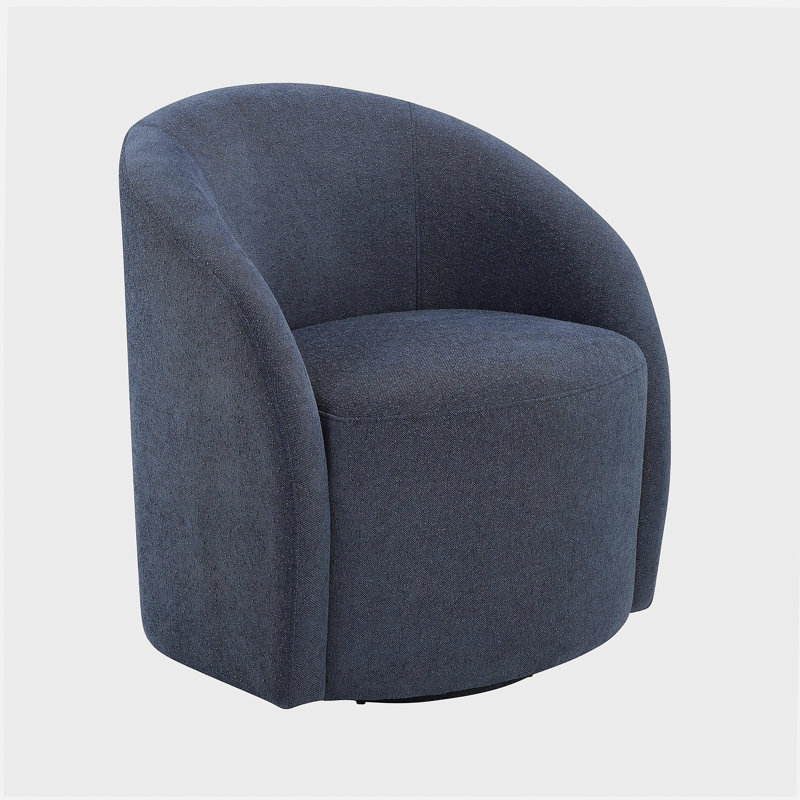 Fauteuil demi-tonneau pivotant Blue Boucle, Bleu