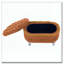 Banc de rangement avec repose-pieds en tissu-893364606
