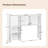 Multi-Cubby Desktop Organizer with Anti-Tipping Hardware, White 36.8"L
