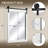 Rural Farmhouse Barn Bathroom Mirror - Wooden Frame Wall Mirror, Rectangular Wall Decorative Mirror, Metal Bracket Decorative Barn Door Style Mirror For Bathroom Entrance, Living Room And Bedroom-1184126120-1184126123