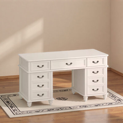 American-style Nine-drawer Storage Writing Desk