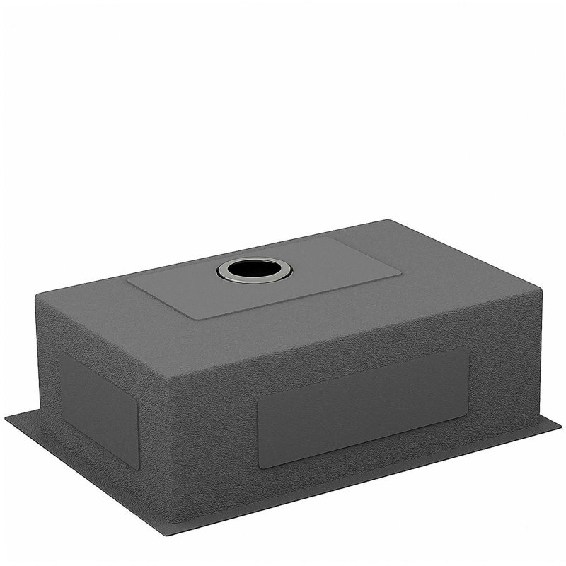 Évier de cuisine noir, évier de cuisine encastré 28 po x 22 po x 10 po à cuve simple en acier inoxydable de calibre 16