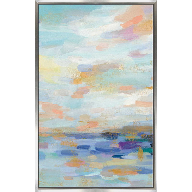 Golden Sunrise III par Silvia Vassileva - impression sans cadre, H 43,5 po x l 27,5 po x P 2 po, Cadre flottant argent