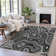 Machine Washable Indoor/Outdoor Xhevrie Black Rug