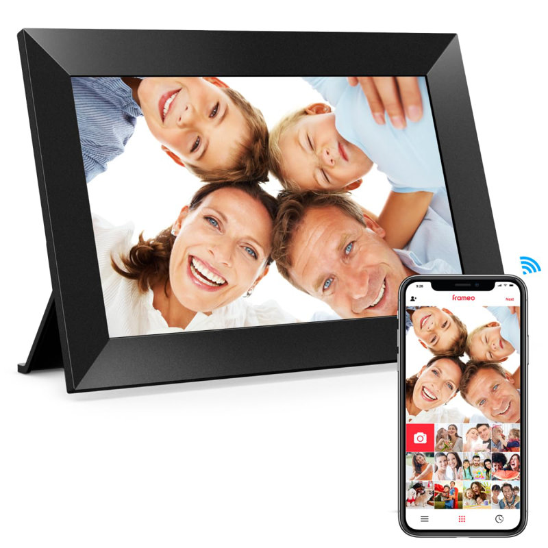 Wifi Digital Picture Frame, 1280X800 HD IPS Touch Screen Photo Frame Electronic, 32GB Memory, Auto-Rotate, Wall Mountable, Share Photos/Videos Instantly Via App From Anywhere