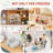 Freezer Organizer Bins With Foldable Handle, 4 Pack Stackable Freezer Baskets For 3.5-7 Cu.FT Deep Chest Freezer Organization, White