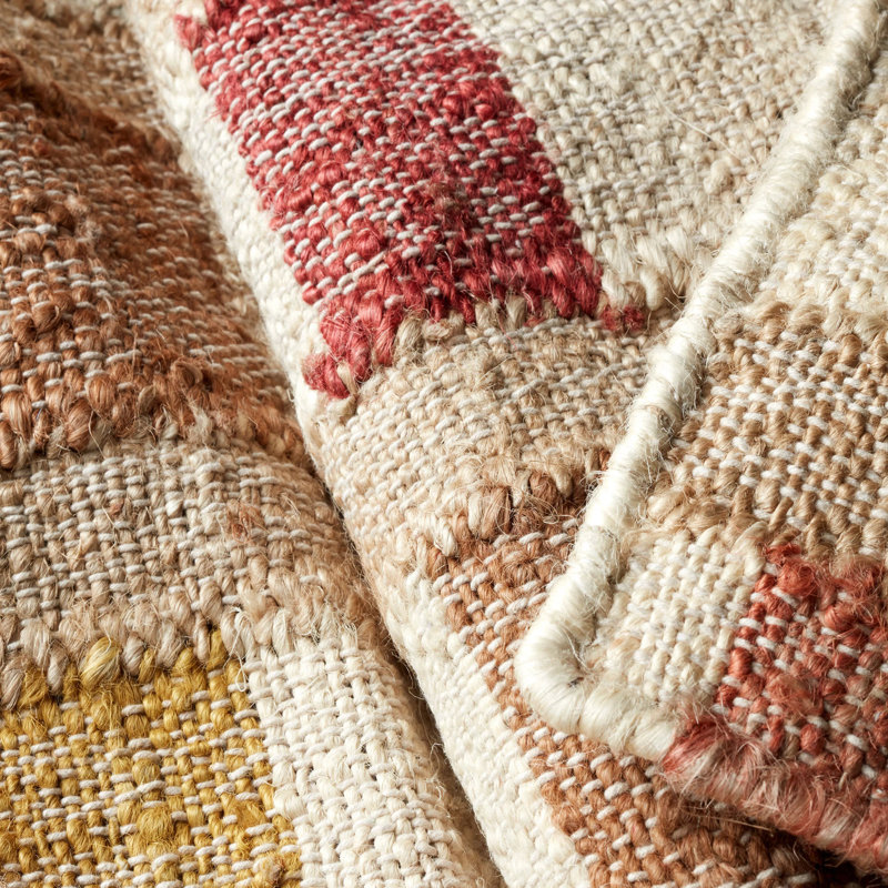 Mosaic Multi Handwoven Jute Rug, Rectangle 5' x 8'
