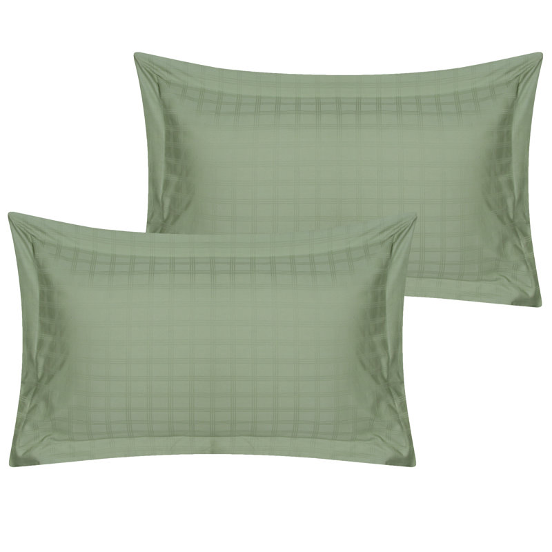 Florida 100% Cotton Oxford Pillow Case, Green