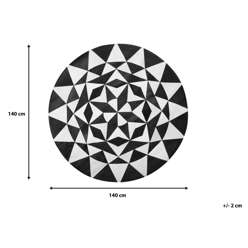 Round Mcgraw Geometric Hand Woven 140cm X 140cm Area Rug