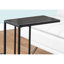 Table d'appoint, en forme de C, bout, côté, collation, salon, chambre à coucher, verre trempé noir, métal noir, contemporain, moderne