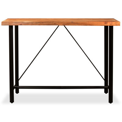 Milton Acacia Rectangular Wood Top Dining Table