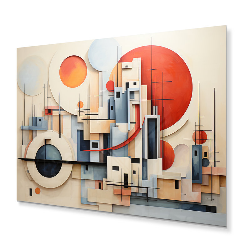 «Constructivism Construit Horizons X III», reproduction sur métal, H 12 po x l 20 po x P 1 po