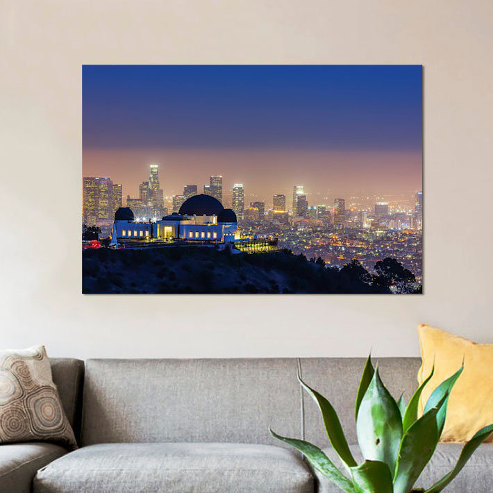 L.A., H 8 po x l 12 po x P 0,75 po, Pas de tapis, Toile tendue