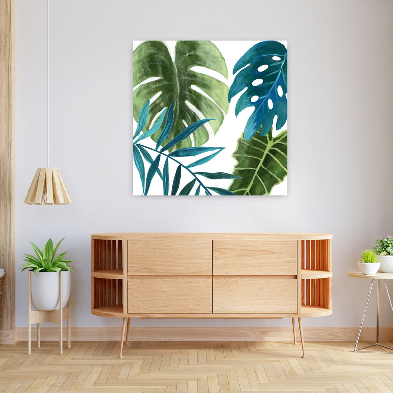 Tropical Leaves I 1 Piece Wrapped Canvas Wall Art, 91.44cm H x 91.44cm W