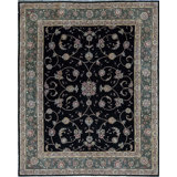 Hand-Knotted High-Quality Brown and Green Area Rug