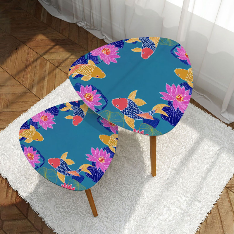 Ensemble de 2 tables basses gigognes Triangle