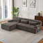 Canapé modulaire en L Chenille, design minimaliste, canapé-lit confortable, sans assemblage-839803649