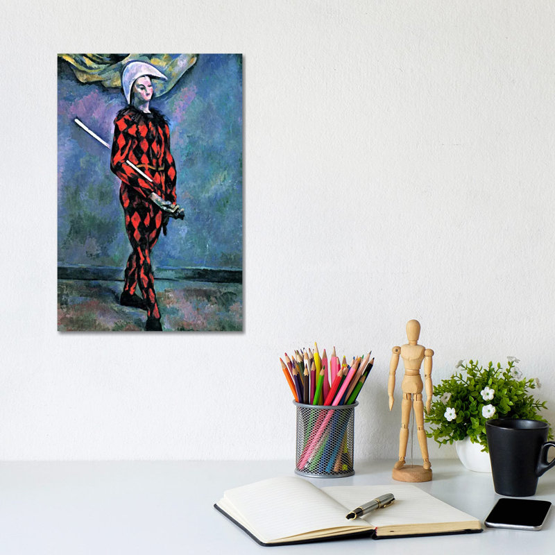 Harlequin by Paul Cezanne - Wrapped Canvas Painting, 20.32 cm H x 30.48 cm W