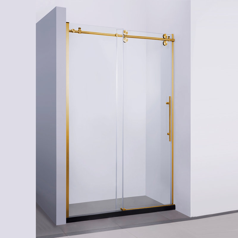 Massa 48'' - W x 76'' H Single Added Door Frameless Shower Door with