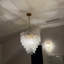Lustre Kethe à 8 lumières, style glamour, à intensité variable, avec cristal en verre martelé, pour salle à manger.