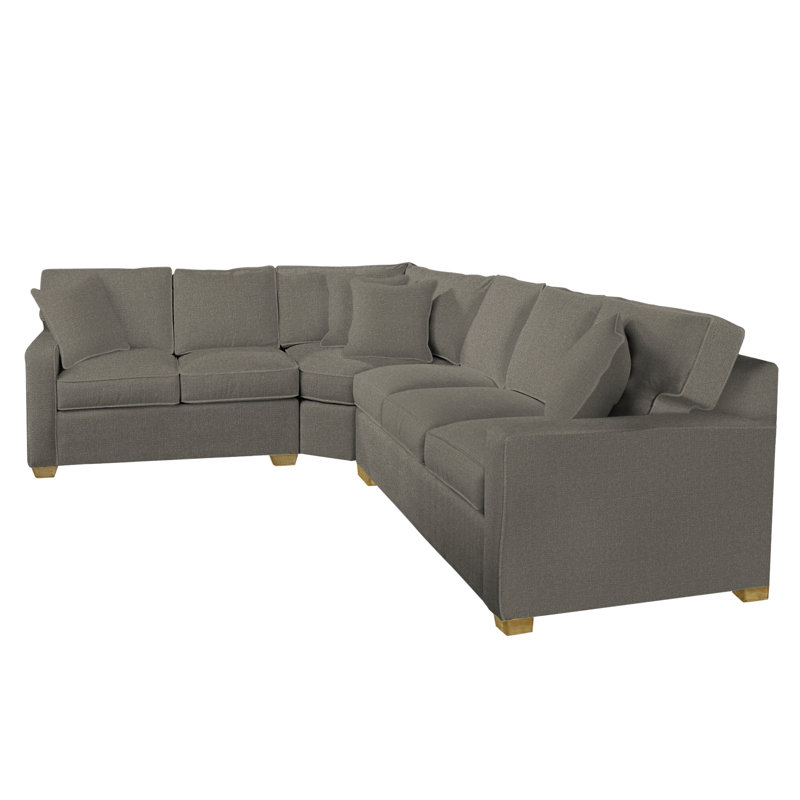 Ellora 3-Piece Upholstered Sectional, Honey, Navy Stripe; 0224-61