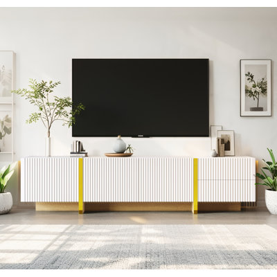 Meuble télé 74,7 po 3 portes 2 tiroirs
