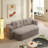 Boneless 78.7" Compression Modern 2-in-1 Foldable Sofa with Functional Blanket and 2 Soft Pillows-36272134