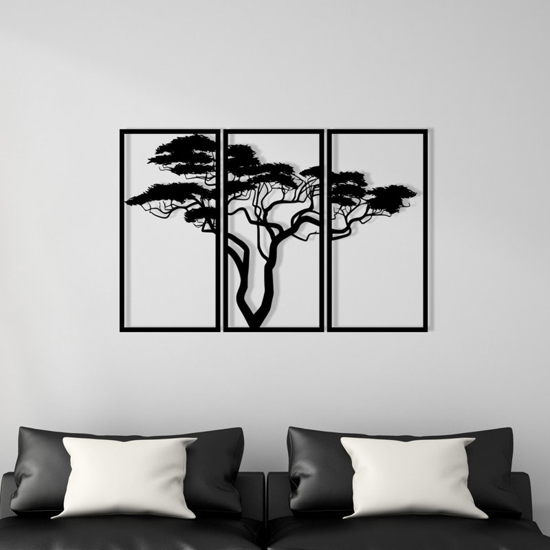 Élégant accessoire mural décoratif en métal, noir, 31,5 x 19,7 pouces | Fabrication 100% métal, épaisseur: 0,05 pouce | Parfait pour la décoration intérieure, le bureau ou le mur d'une galerie | Conception durable et élégante