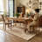 Elegant Brown Rectangular Solid Wood Dining Table