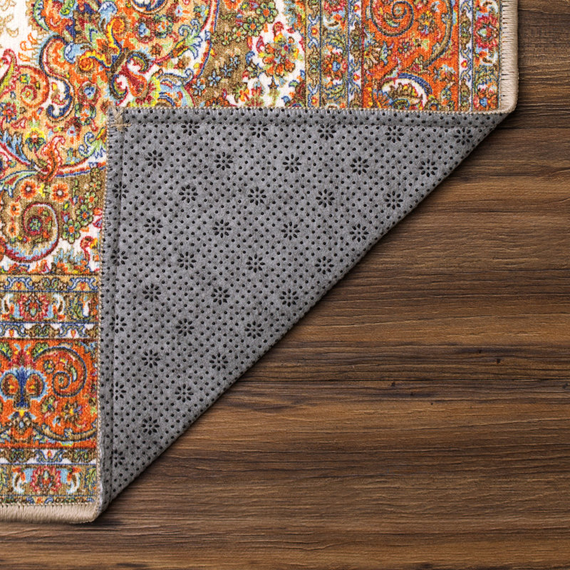 Tapis oriental ambre tissé à plat Zahara Amber, Rectangle 5 pi x 7 pi