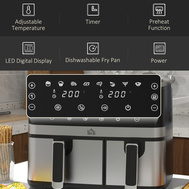 HOMCOM 9L Air Fryer Oven