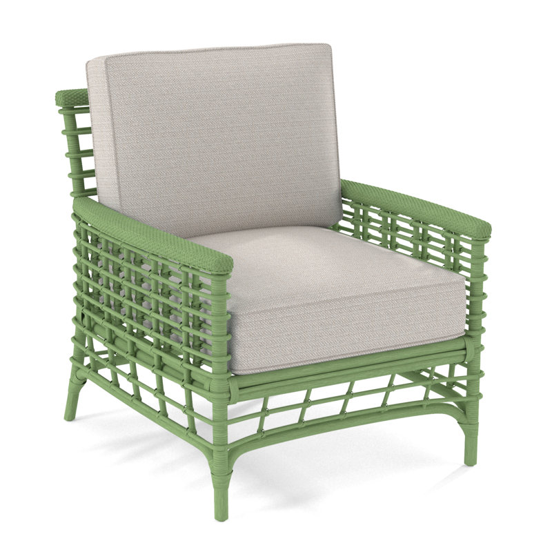 Fauteuil de Luca, Céleri, Performance texturée blanche; 0865-91