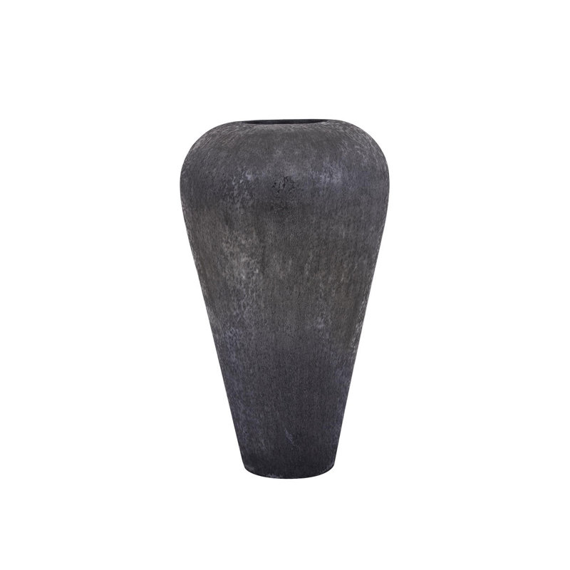 Carney Ceramic Pot Planter, Black, 73cm H x 41cm W x 41cm D