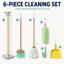 Teamson Kids Little Helper, 6 pièces Ensemble de produits de nettoyage ménager avec support d'organisation Pretend Play