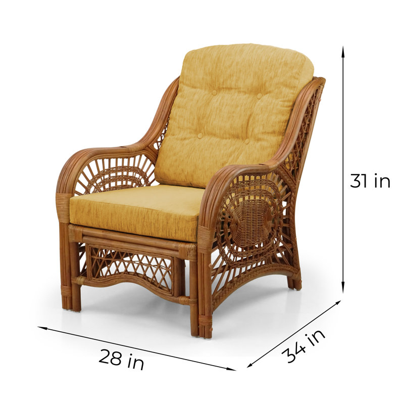 Fauteuil d'appoint Malibu Lounge Living, Jaune