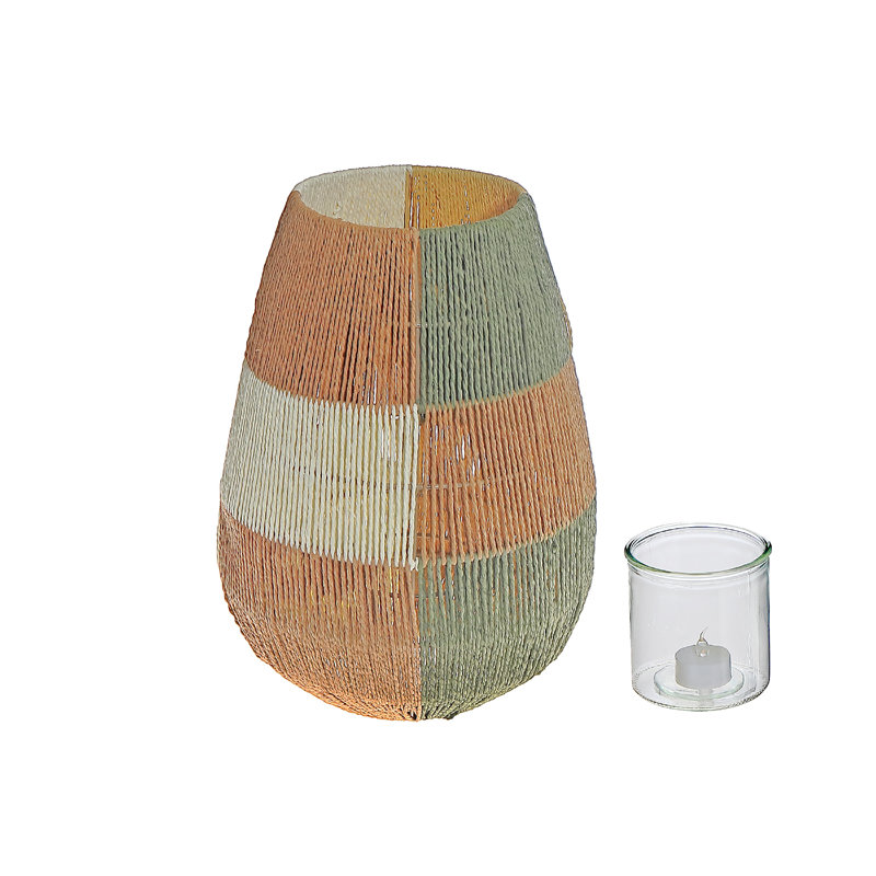 Lanterne oblongue verte, H 13,78 po x l 10,24 po x P 10,24 po